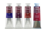 LUKAS 1862 Professional Artist Oil Paint - Crimson/Rose/Purple, 37 mL - Set of 4 - Outstanding Lightfastness, Non-Yellowing, wit