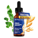 BioMatrix Progesterone, Micronized with Rice Bran Oil and Vitamin E | Bottle is 1/3 Full by Design Pro-Adapt 15 ml | 30-60 Day S