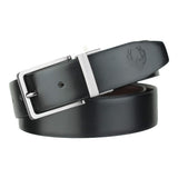 Flyer MenS Leather Reversible Belt (Formal/Casual) (Colour Black & Brown) (Size 28) Rotating Pin Buckle Adjustable Size Genui