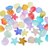 Colorful Marine Starfish Fish Seashell Snails Shell Beads for Bracelets Summer Sea Ocean Beach Seashell Beads for Crafts Aesthet