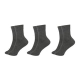 Mukhaksh (Pack Of 3 Pairs = 6 Socks Boys Cotton Dark Grey Ankle Length Socks, Sports Socks, Badminton Socks, Atheletics Socks