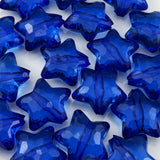 20pcs Acrylic Crystal Star Beads 28mm Star Shape Faceted Beads for Jewelry Making Bracelet Necklace Key Chains DIY Crafts(Sapphi