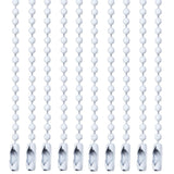 Lemonkey 10Pcs Ball Beads Chain Bulk,White Keychain Rings Metal 4 Inch Dog Tag Metal Small Chain with Connectors for Hanging Dec