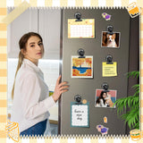 12pack Fridge Magnets Refrigerator Magnets Magnetic Clips Heavy Duty Detailed List Display Paper Fasteners on Home& Office& Teac