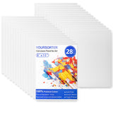 YOURSORTER 28 Pack 8x10 Inch Canvas Boards for Painting, Kids Art Novices Blank Painting Canvases, Gesso Primed Acid-Free 100% C