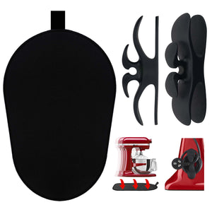 Sliding Mat for Kitchenaid Mixer with 2 Black Kitchen Accessories, Mover Slider Mat Pad for 5-8 Qt Bowl-Lift Stand Mixer, Kitche