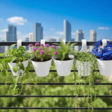 Go Hooked Plastic Hanging Planter For Plants, Vertical Gardens, Modern Living, Greenery, Compact Living Spaces, Railing Flower P