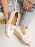 Shoetopia Upper Bow Detailed White Slip-On Loafers For Women & Girls /Uk7,White,7,B0BYP8YTLF