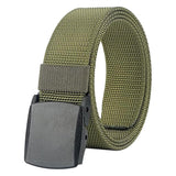 Aadikart Waist Belt Automatic Buckle Nylon Canvas Male Men Survival Strap, Fits On Up To 40 Inches Waist Size Pack Of 1 (Green)