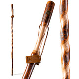 Brazos Rustic Wood Walking Stick, Twisted Hickory, Traditional Style Handle, for Men & Women, Made in the USA, 55