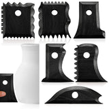 Amylove 7 Pcs Pottery Tools Pottery Rib Foot Shaper Trimming Tools Profile Bundle Foot Shaper for Ceramics for Carving Clay Mold