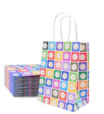 Gitanjali Paper Curves Gift Bags 10pcs 6x8x4 inch Floral Design Small Paper Bags with Handle, Return Gift Bag, Party Favor Good