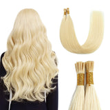 Sunya I Tip Hair Extensions Human Hair Bleach Blonde 14 Inch I Tip Human Hair Extensions 40g/50S