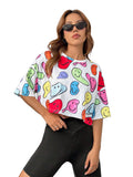 Toplot Tops For Women Casual Printed Crop Top With Half Sleeve (Crop-Top-5098-Multi-Xs),Multicolour,,B0C8V1J9P5