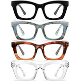 CCVOO Stylish Reading Glasses for Women, Stylish Eyeglasses, Blue Light Readers, Cheaters