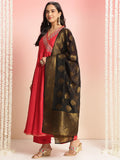 Gosriki Women'S Rayon Viscose Embroidered Anarkali Kurta With Pant & Dupatta (Sumona Maroon-Vks01-Gs_M_Maroon_Medium),Maroon,,B0DT763HB1