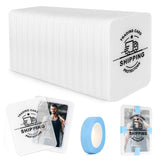 200 Pack Trading Card Shipping Protectors with Tape Rolls, AHIER 3.5'' x 4.5'' Plastic Cardboard Inserts for Bubble Mailers, Tra