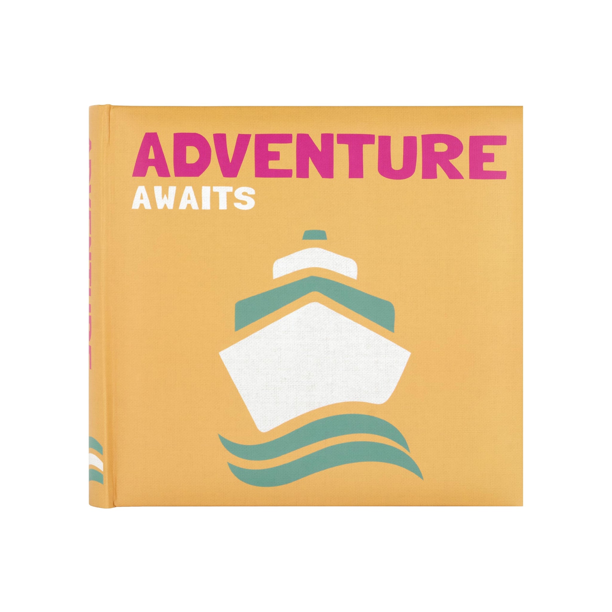 MCS Adventure Awaits Orange Photo Album Holds 200 4x6 Photos with Memo Space, Clear Side-Loading Pockets - Scrapbook Style Keeps