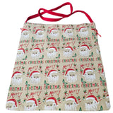 MPS MY PARTY SUPPLIERS Christmas Santa Gift Bag 40 34 cm with 38 cm Handle Reusable Fabric Drawstring Gift Bag, Merry Christm