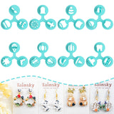 TAINSKY Micro Halloween Polymer Clay Cutters for Earrings Making, 8 Shapes for Fall Jewelry Mini Clay Cutters (A)