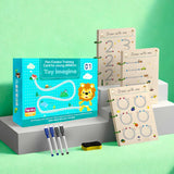 Toy Imagine Reusable Alphabet & Number Tracing Practice Copybook Kit With Magic Pen | Preschool Handwriting & Pen Control Workbo