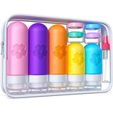 20Pack Travel Bottles for Toiletries, Silicone TSA Approved Travel Size Containers, Travel Essentials Leak Proof Refillable Liqu