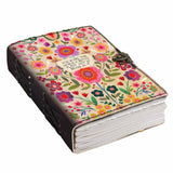 DiKraft Leather Spring Palette Printed Diary White Blank Pages Journal Diary For Office & Personal Use (5 * 7 Inch), 200 Pages