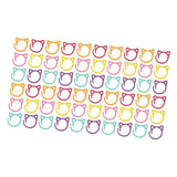 Ecomistiq 60Pcs Stitch Markers Diy Cat Ear Sewing Markers For Sewing Weaving Knitting Colorful | Notions & Tools | Crocheting & 