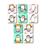 woopme Penguin Baby Magnetic Bookmark for Students Kids Book Lovers Readers Gift Magnetic Page Clips Folding 5 PCs