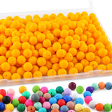 Sunrony 170Pcs 15mm Silicone Beads for Keychain Making, Round Silicone Beads for Pens and Necklace Bracelet Crafts Making(Bright