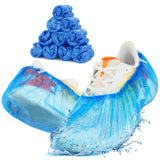 Blemoacha 100 Pcs Disposable Shoe Covers,Waterproof Shoe Boot Indoors,Recyclable Sanitary Shoes Cover Durable,Fit Most Sizes,Sui