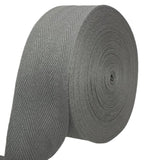 PAMIR TONG Deep Gray Herringbone Twill Tape Ribbon 1 1/2 Inch - 20 Yards- Natural Soft Cotton Binding Trim for Tote Bag & Purse 