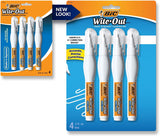 BIC WiteOut Shake n Squeeze Correction Pen, 8 ml, White, 4 Count (WOSQPP418), 2 Pack