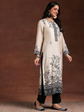 Libas Women'S Silk Blend Kurta Sets (36776O_Monochrome Monochrome Xs
