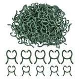 Merishopp 200 Pieces Dark Green Butterfly Plant Clip Pp Abs Vine Support Clip Open Loop Garden Supply Curved Grip, 16Cm 100Pcs 