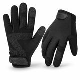 OZERO Work Gloves for Men Women, Mens Mechanic Gloves with Touchscreen Grip, Synthetic Leather Palm, Breathable Flex Fit for Gar