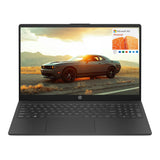 HP 15.6 Portable Laptop (Include 1 Year Microsoft 365), HD Display, Intel Quad-Core N200 Processor, 16GB RAM, 128GB Storage, Wi-