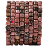 Natural Faceted Rhodochrosite Cube Stone Beads 5-5.5mm 60pcs/str Loose Square Semi Gemstone Stone Beads for Making Bracelets Nec