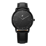 Fastrack Stunners X Special Edition Quartz Black Dial Leather Analog Watch For Men