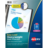 Avery Diamond Clear Heavyweight Sheet Protectors, Easy Load, 25 Document Protectors (75304)