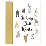 Zoytonky Naughty Thank You Card for Men Women, Funny Thank You Card Gift for Cat Lover, Humor Nothing Butt Thanks Card for Best 