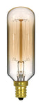 Satco S2420 40 Watt 20 Lumens T9 Incandescent Candelabra Base Soft White 2700K Vintage Cage Gold Coil Design Light Bulb, Dimmabl