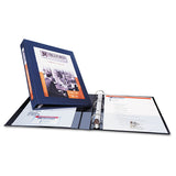 Avery 68054 Framed View Binder, 1Inch Cap EZD Rings, Letter Size, Black, 1/Each