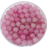 PAMIR TONG 10mm Pink Glass Beads for Jewerly Making 160pcs Pretty Round Loose Beads Spacer for Bracelet Making Accessories Neckl
