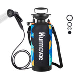 Hurmovae 2.1 Gallon (8L) Portable Shower, 10 Spray Modes Pressurized Beach Shower with Nylon Insulated Sleeve, Camping Shower fo