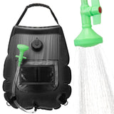 FENSAN Solar Portable Shower Bag, 5 Gal/20L Solar Heating Outdoor Camping Shower Bag with On-Off Switchable Shower Head&Removabl