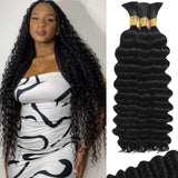 26 Inch Deep Wave Human Braiding Hair for Boho Braids Human Hair Curly Unprocessed Brazilian Virgin human boho braiding hair Ext