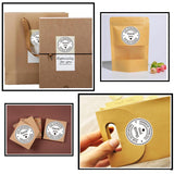 1.5 Round Thank You Stickers - Printed Thank You for Supporting Our Small Business Stickers with Hearts - 500 Thank You Labels