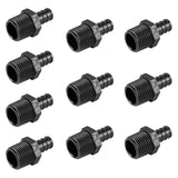 10-Pack EFIELD Poly PPSU Barb Crimp Pex Fitting 1/2 Pex X 1/2 NPT Male Adapter, Potable Water, cUPC Certified