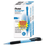 Pentel Champ Mechanical Pencil, 0.7 Mm, Hb (#2.5), Black Lead, Blue Barrel, 24/pack